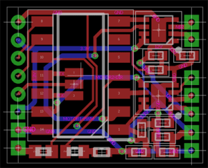 Dimebots Eagle PCB layout