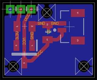 Microchip MCP1700 Low Dropout (LDO) Voltage Regulator PC Board Eagle Layout