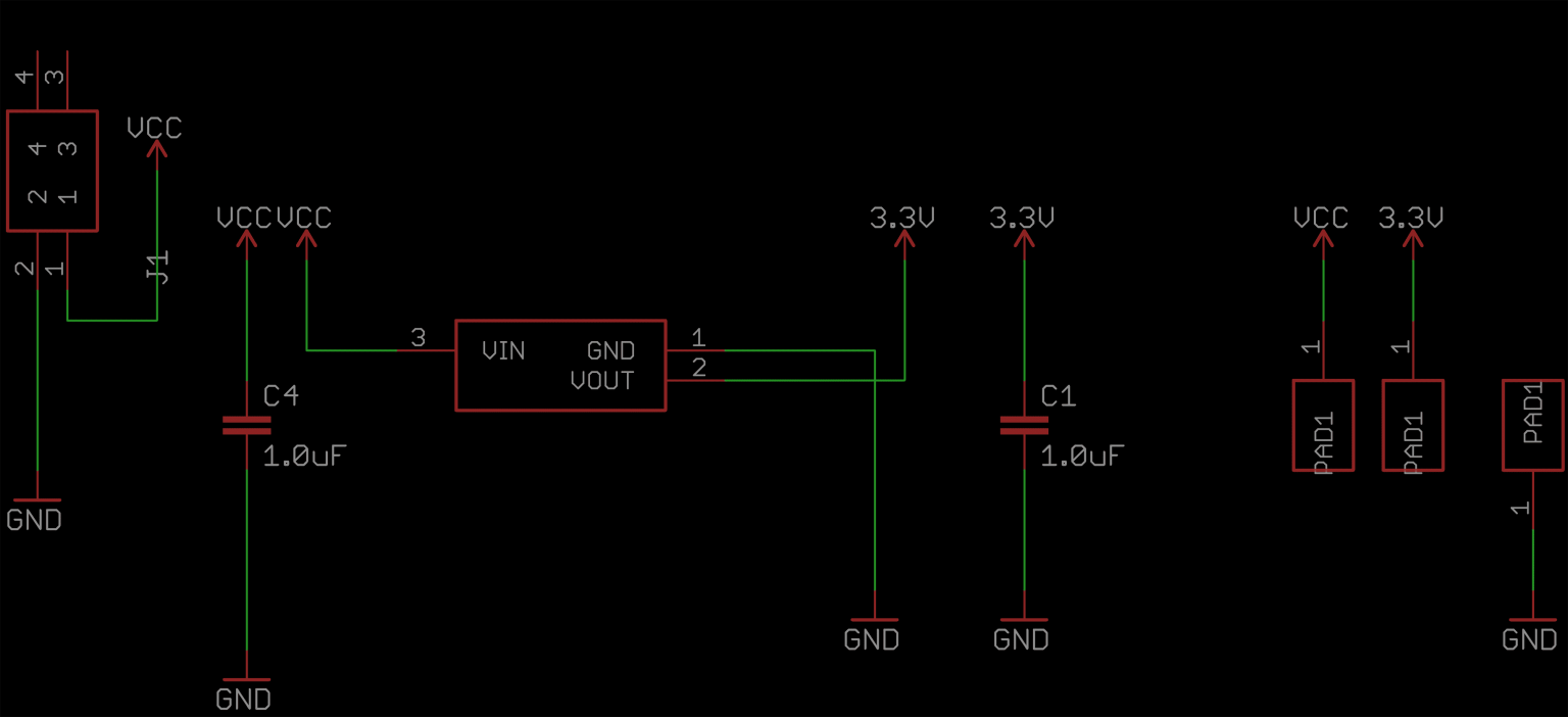 Microchip MCP1700 Low Dropout (LDO) Voltage Regulator PC Board Eagle Schematic